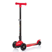 Monopattino per Bambini 3 anni Rosso fino a 50kg Scooter con ruote LED Pedana antiscivolo Freno incluso Regolabile in 4