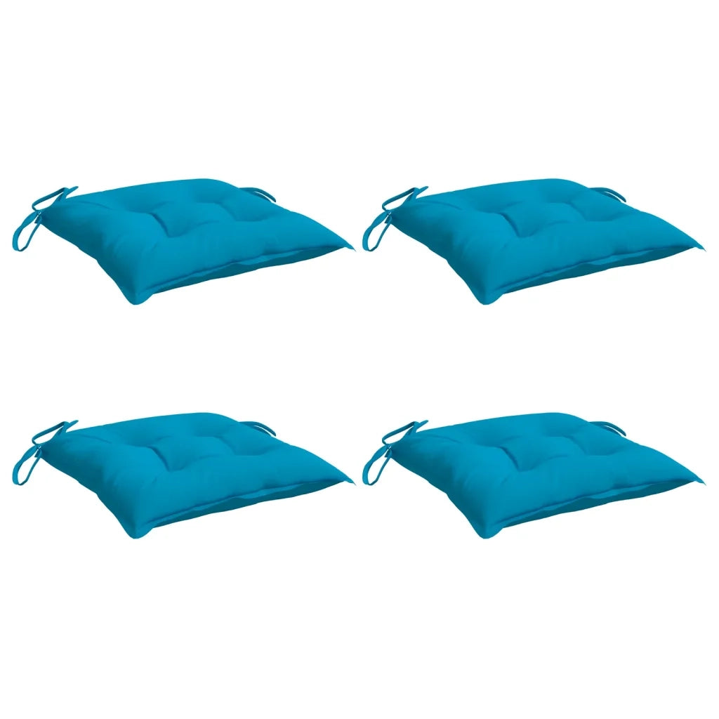 Cuscini per Sedia 4pz Azzurro 40x40x7 cm in Tessuto Oxford