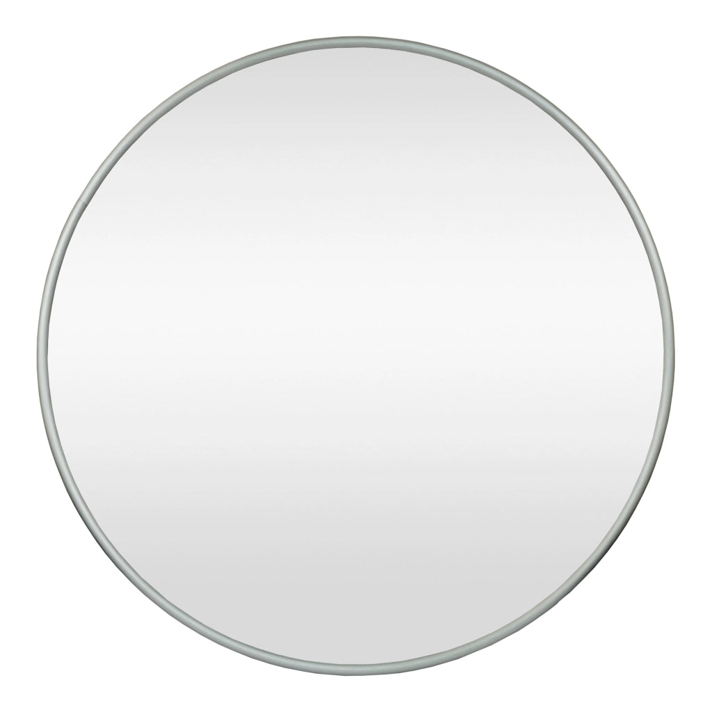 Specchio da Parete Ordona Rotondo Ø 40 cm Grigio Grafite [en.casa]