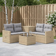 Set di divani 6 pz Beige e Grigio Chiaro 3447467