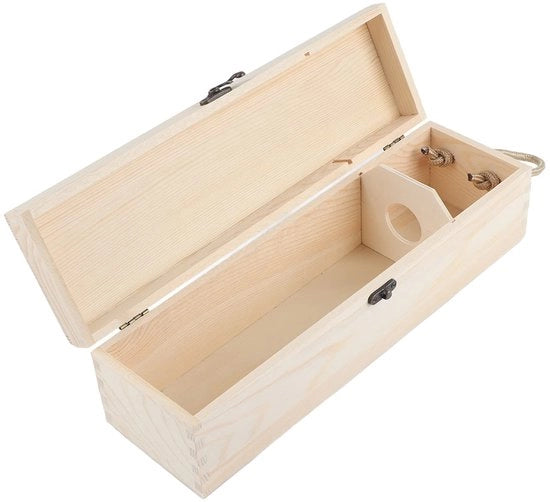 Scatola per Vino in Legno - Confezione per Vino - Confezione di Regalo Fusto di Vino - Supporto - Fusto Singolo - Materiale Sostenibile