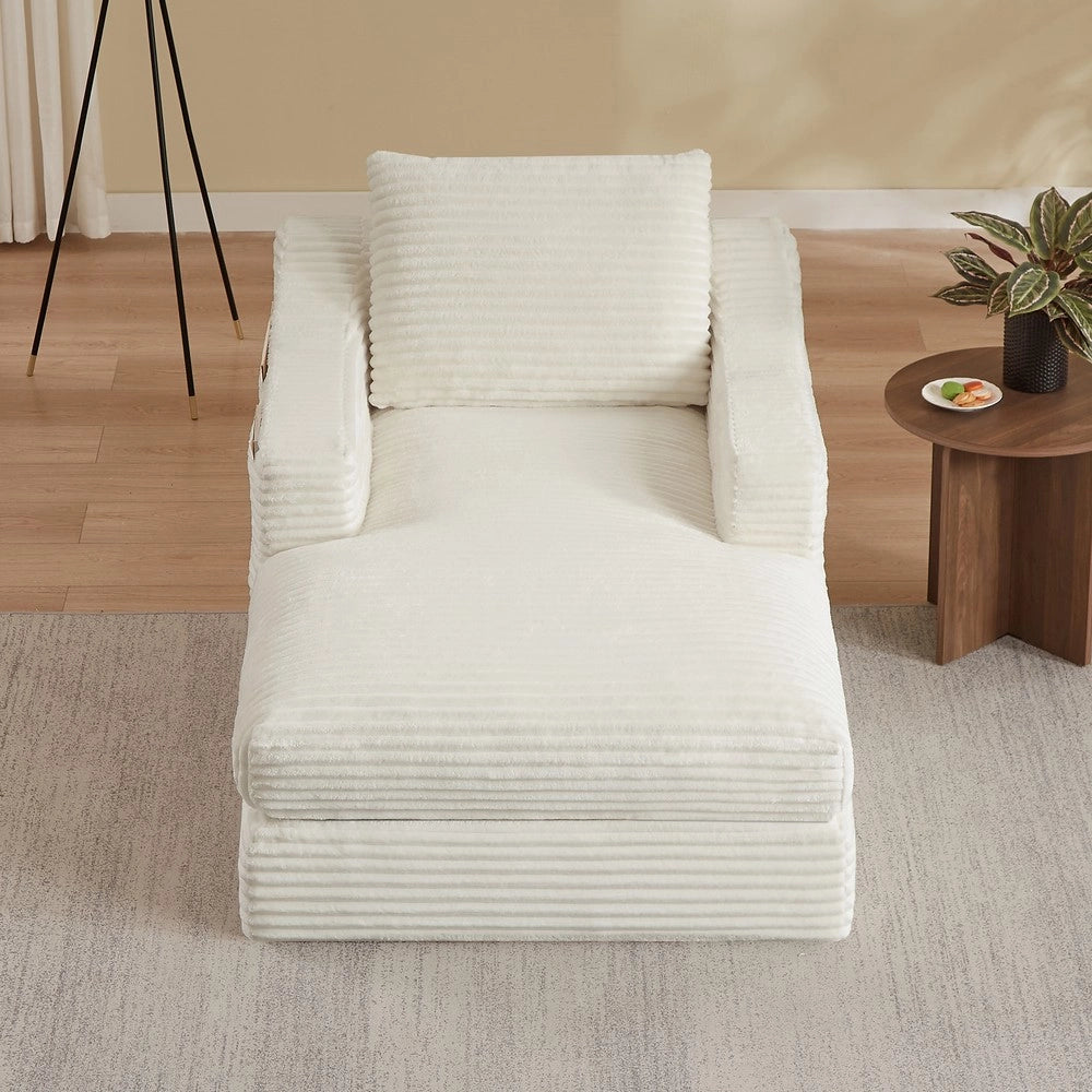 Poltrona Relax Divano Letto Reclinabile in Tessuto a Coste ¨C Xylo ¨C Grigio