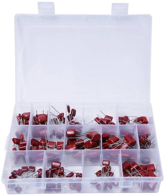 Film Condensatore Polipropilene - Assortimento 180 pezzi - Lunga durata - Capacità fino a 630V - Per progetti di elettronica