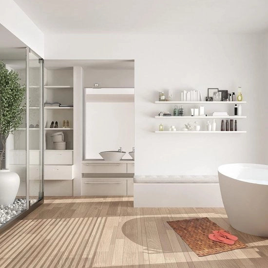 Matte da bagno in bambù 50x80 cm - igienico, antiscivolo e impermeabile