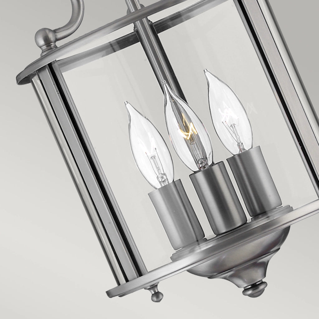 Lampada a sospensione Hinkley Gentry pewter 3 luci Ø20 cm