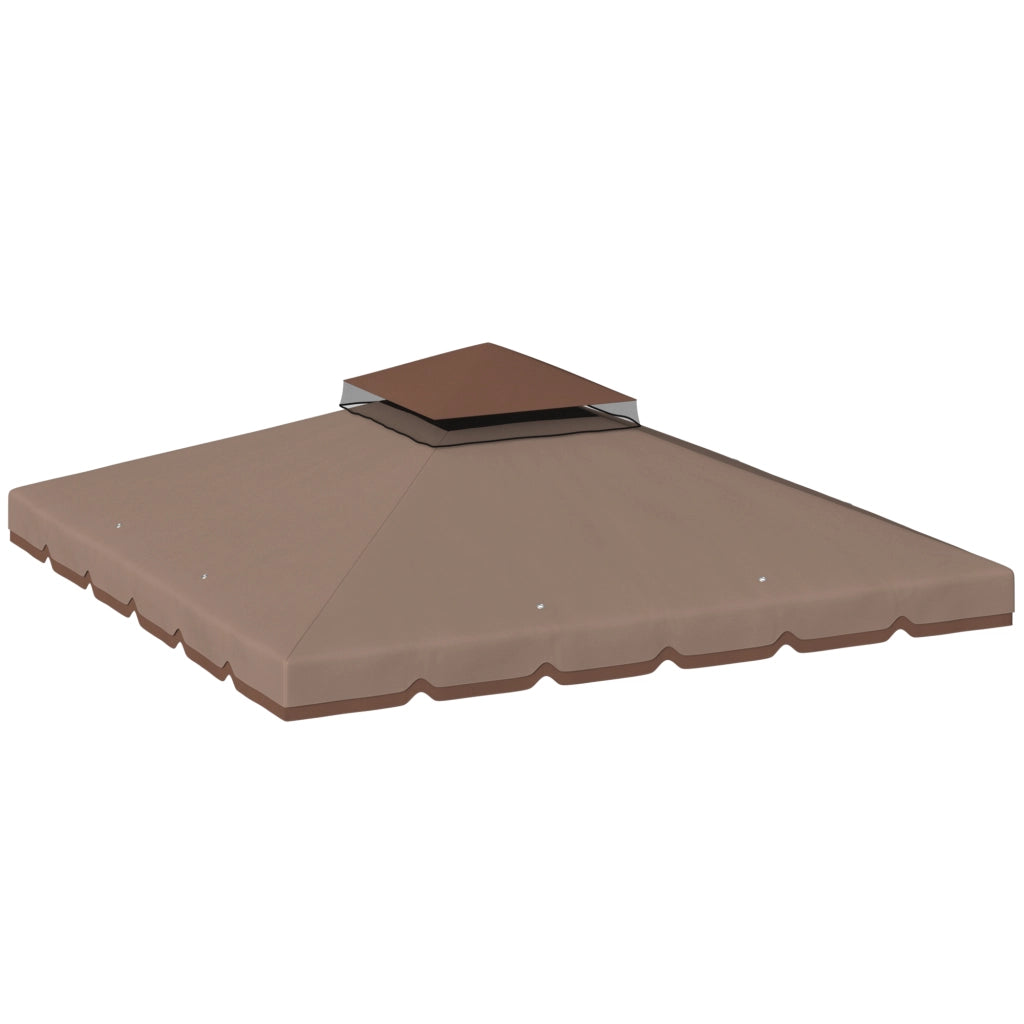 Copertura per Gazebo 3x3 m ¨C zephmum ¨C Poliestere Cachi e Marrone