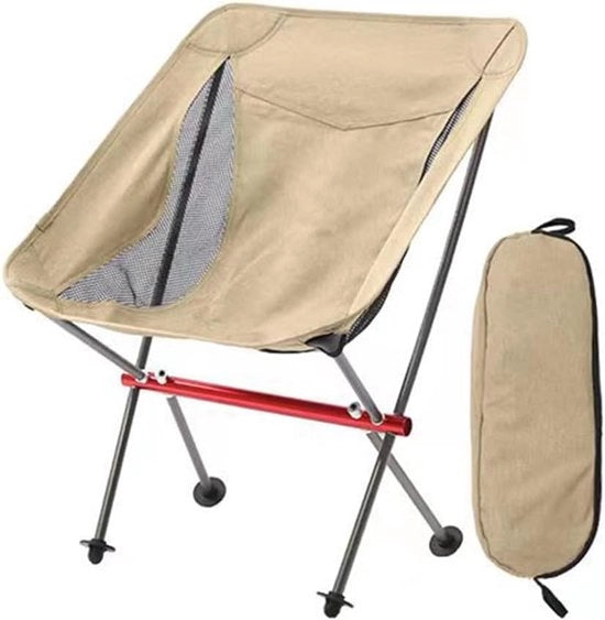 Camping-stool pieghevole con telaio in alluminio e borsa da trasporto - leggero e compatto