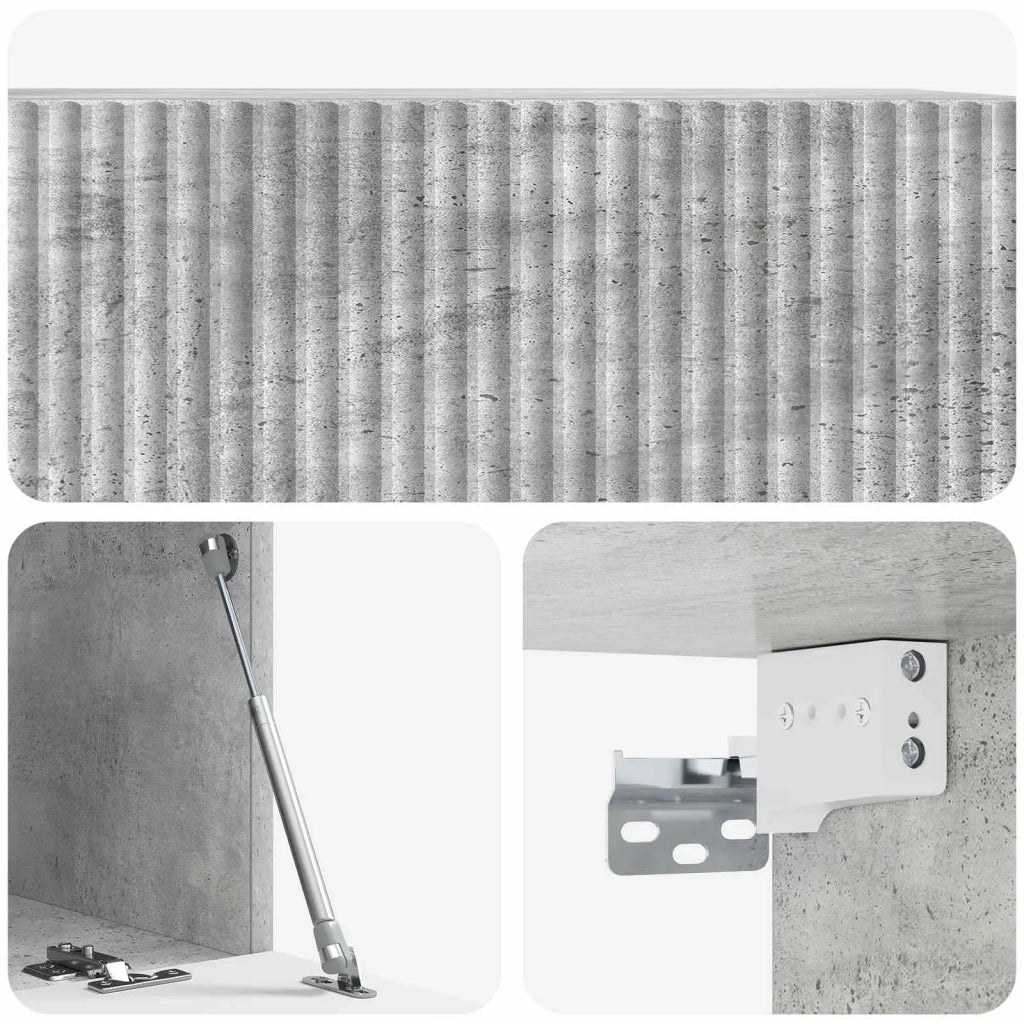 Mobile Porta TV da Muro Grigio Cemento 78,5 x 41 x 30 cm