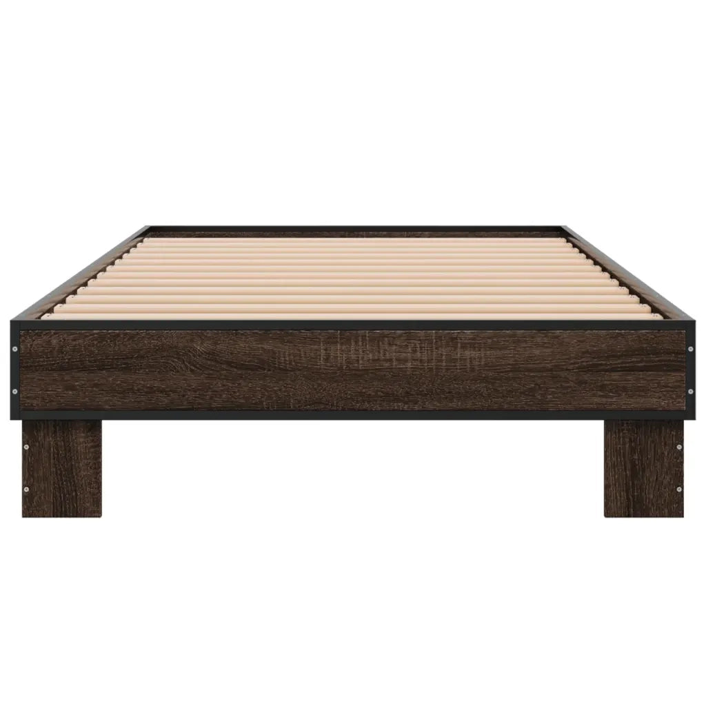 Giroletto Rovere Marrone 90x190 cm Legno Multistrato e Metallo