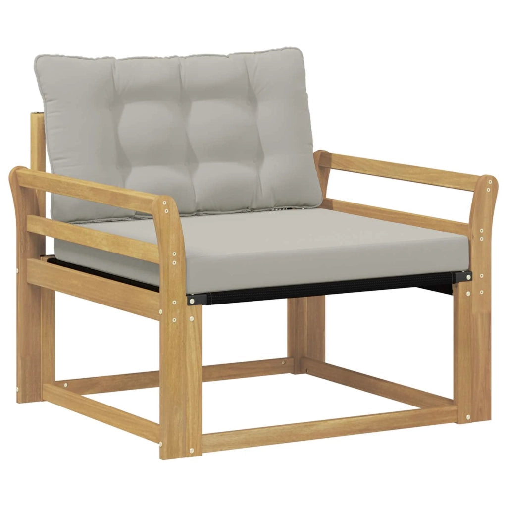 Set di divani da esterno-Sofa da giardino Legno di Acacia Massello e Textilene 291744