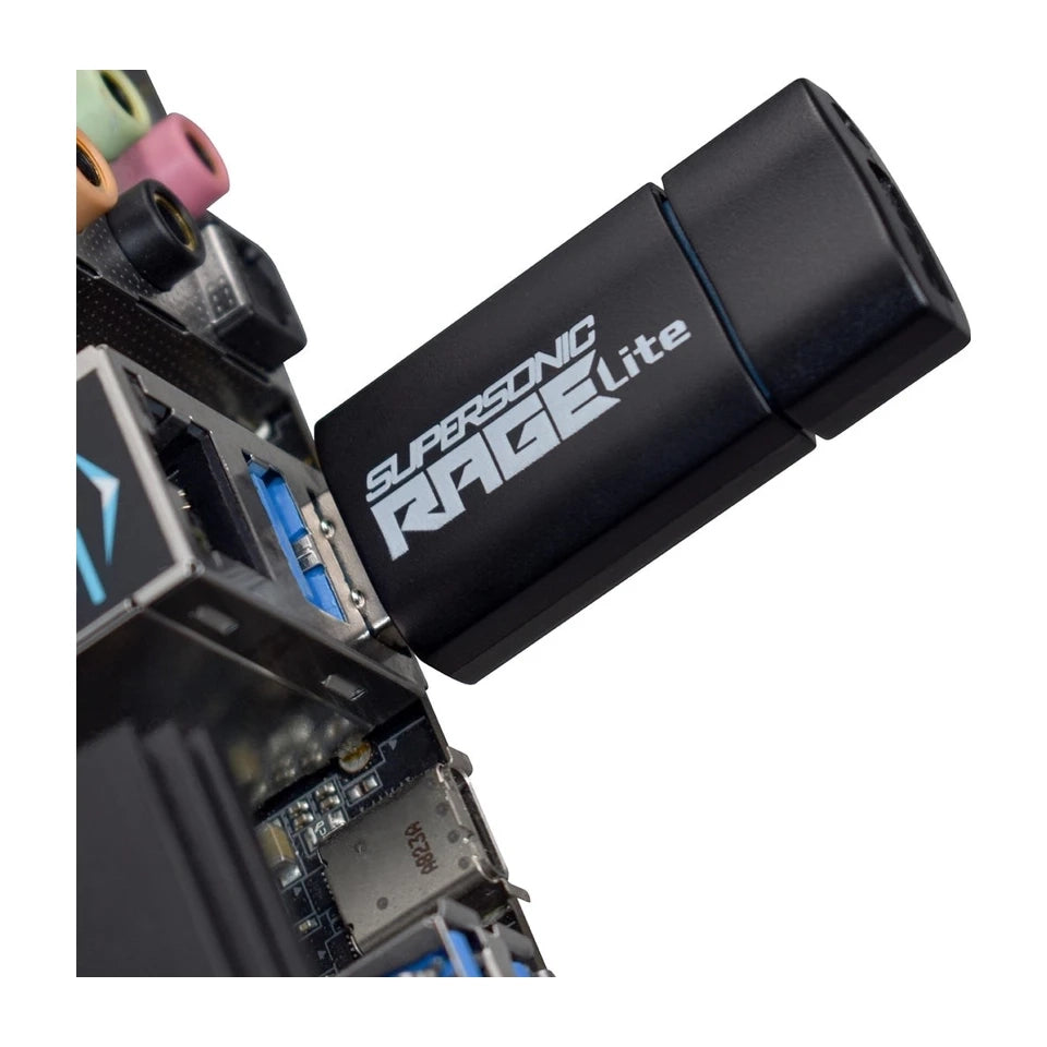 Chiavetta USB Patriot Memory Supersonic Rage Lite da 32 GB USB Tipo-A 3.2 Gen 1 (3.1 Gen 1) Nero, Blu