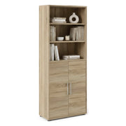 Credenza Valsesia, Buffet da soggiorno, Madia da salotto, Dispensa da cucina, 89x40 h222 cm, Quercia