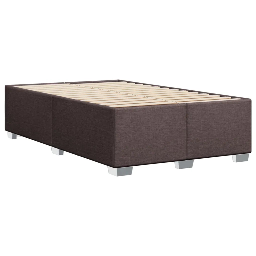 vidaXL Giroletto a Molle con Materasso Marrone Scuro 120x200cm Tessuto