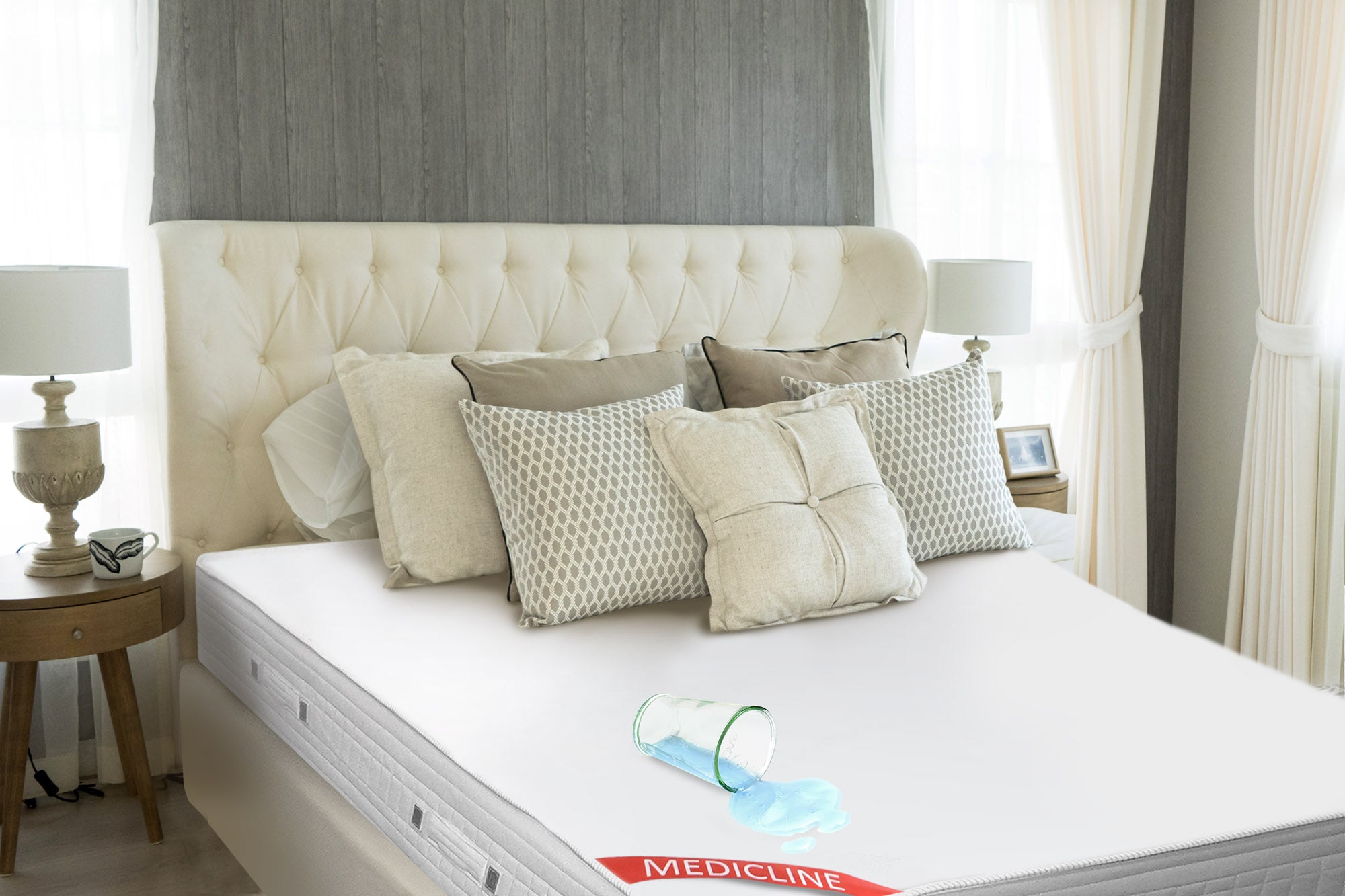 Coprimaterasso impermeabile AIO FACTORY 90x200cm bianco