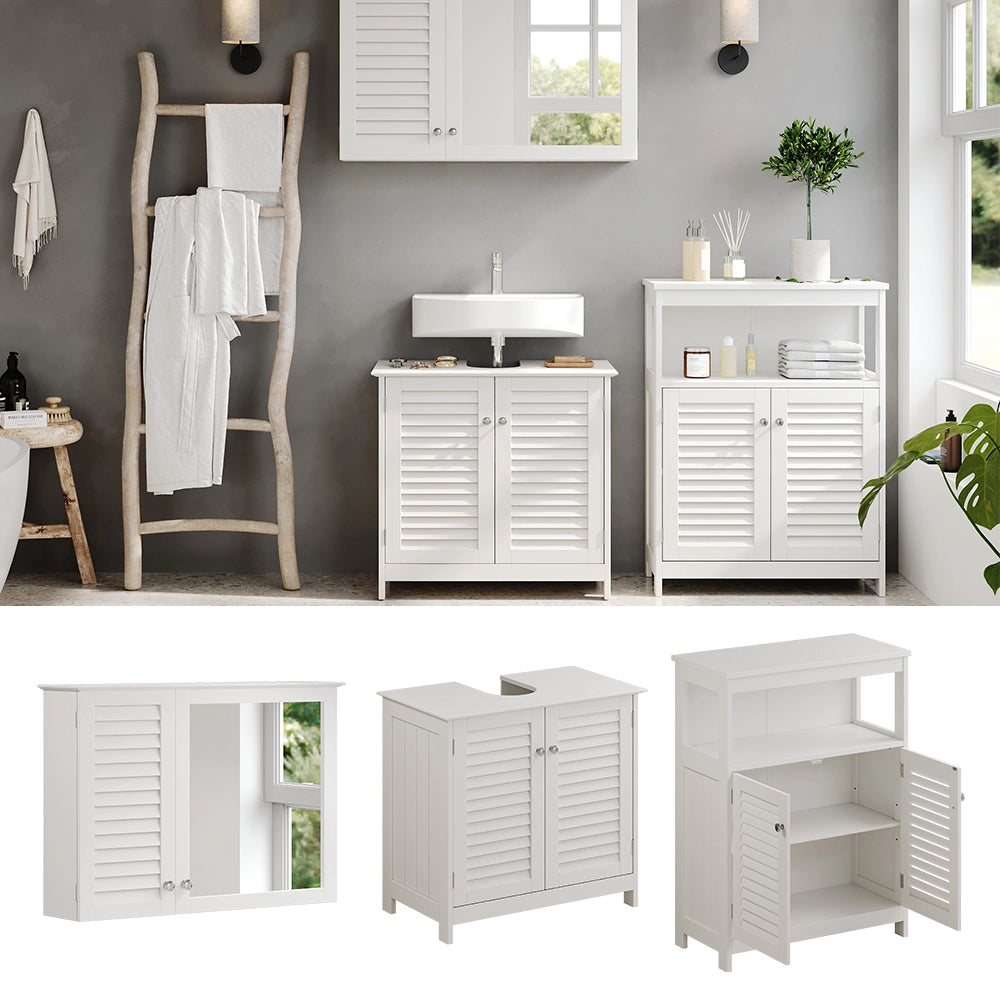 Vicco Set di mobili da bagno Bianco 3 parti, opzione 6
