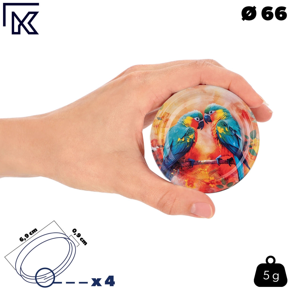 KADAX 50x Tappi per Barattoli Fi 66 Tappi per Barattoli Coperchi Conserva