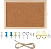 Panno da parete in legno con cornice - 30 x 20 cm per note e foto