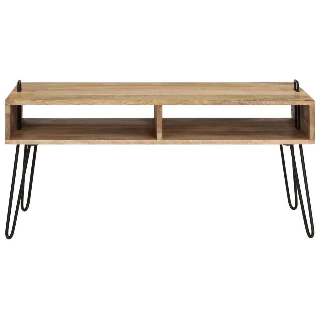 Tavolino da Salotto in Legno Massello di Mango 100x60x45 cm 246020