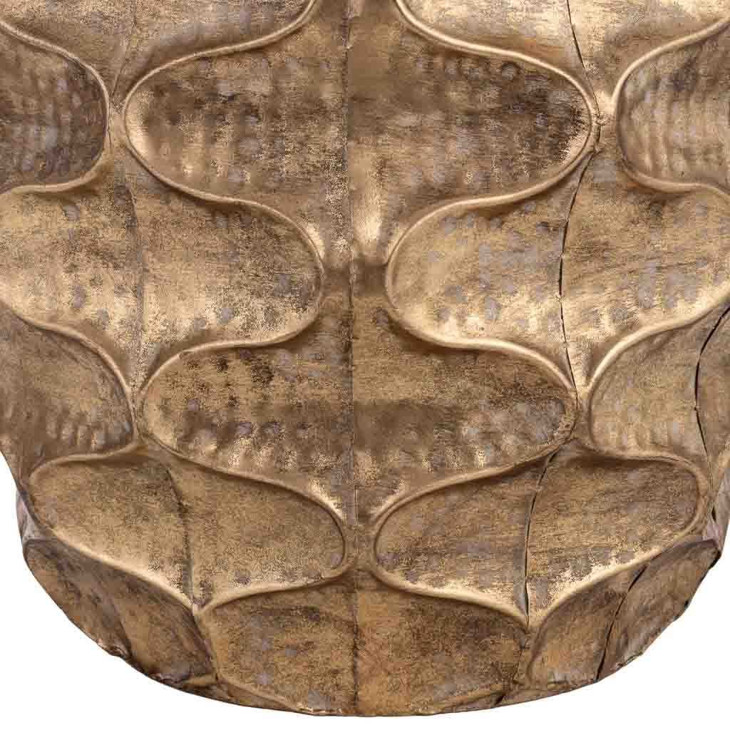 Coprivaso in metallo dorato 38x38x37 cm