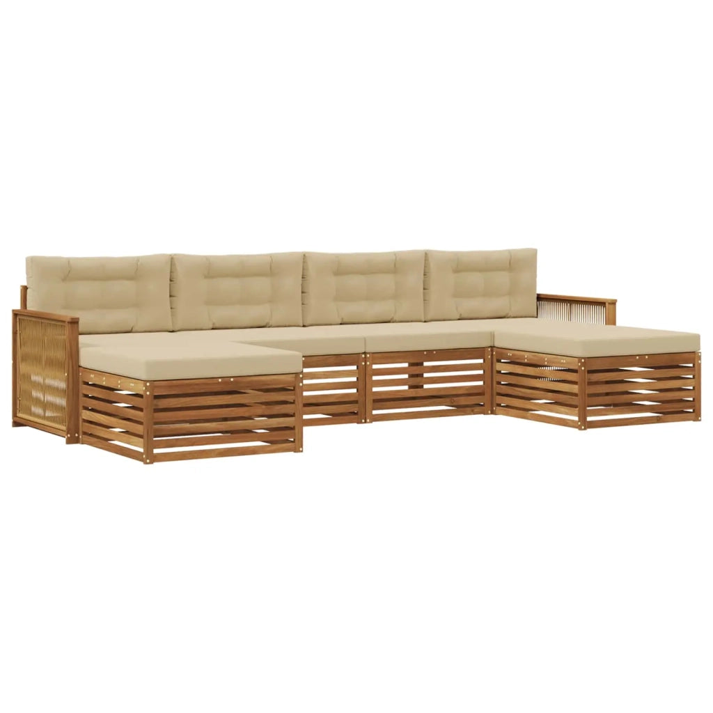 Set di divani da esterno 6 pz Legno di Acacia Massello 3383691