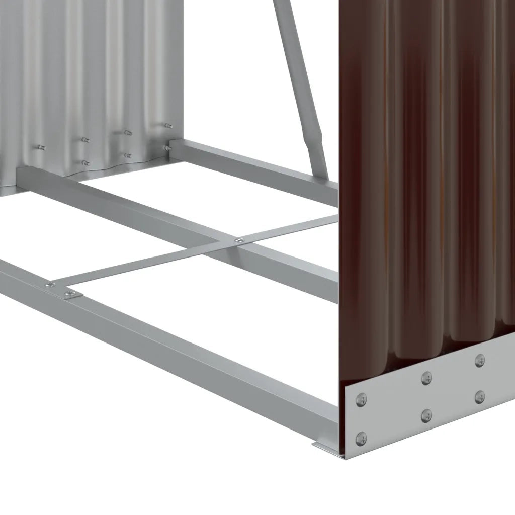 Portaceppi Marrone 80x45x120 cm in Acciaio Zincato 364569
