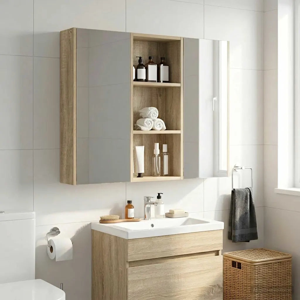 Armadio da bagno a muro Rovere Sonoma 30 x 14 x 70 cm 889329