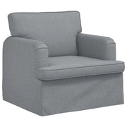 Divano | Divano da soggiorno | Sofa Grigio chiaro 84 x 80 x 85 cm Tessuto
