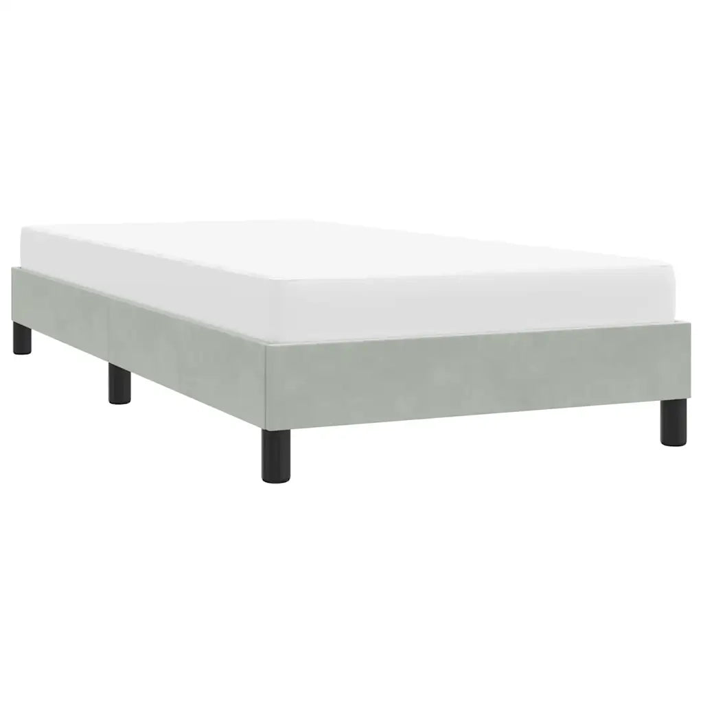 Giroletto senza Materasso Grigio Chiaro 100x220 cm Velluto 4101391