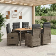 Set da pranzo per esterni 7 pz Grigio chiaro e grigio scuro 3422288