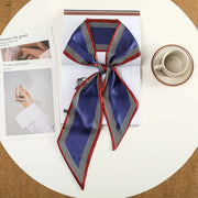 Nuova fascia per capelli alla moda con decorazioni in seta, piccola sciarpa, elastico per capelli, foulard, cintura