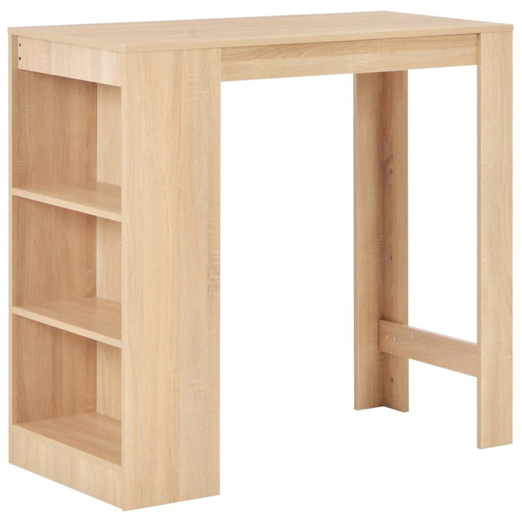 Tavolo alto da bar/bistrot con ripiano rovere 110 cm rettangolare beige 0902054