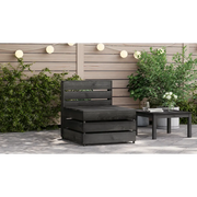 Divano Centrale da Giardino Pallet Legno Pino Impregnato Grigio 316195