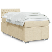 Giroletto a Molle con Materasso Crema 90x190 cm in Tessuto 3289235