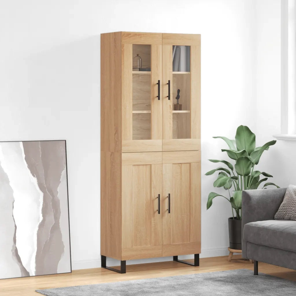 Credenza Rovere Sonoma 69,5x34x180 cm in Legno Multistrato 3198364