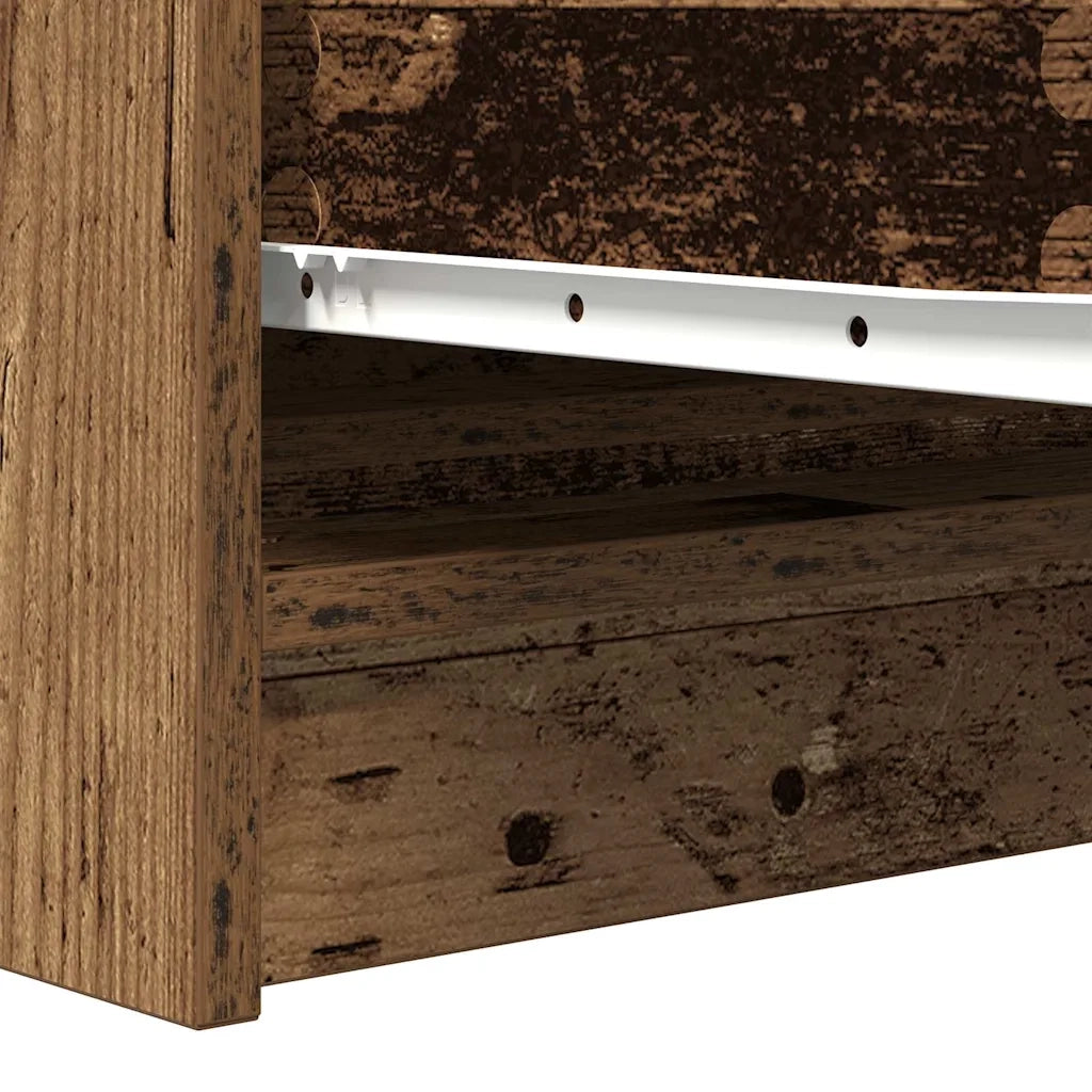vidaXL Credenza Legno Antico 100x35x76 cm in Legno Multistrato
