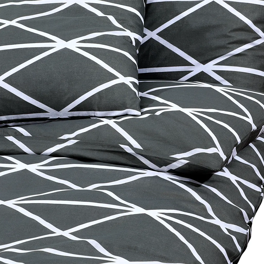 Set Copripiumino Grigio 200x200 cm in Cotone 136056