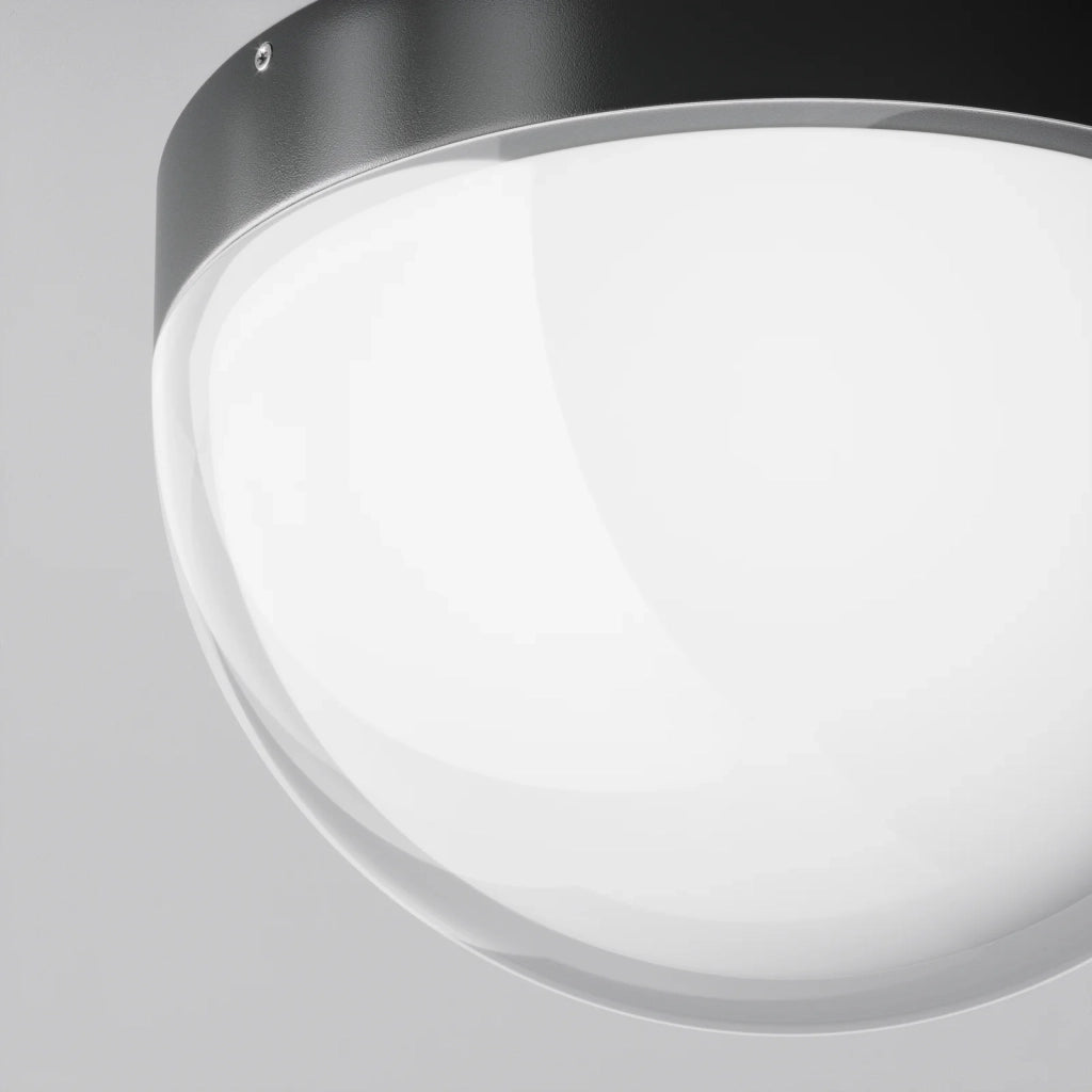 Maytoni lampada a soffitto moderna Mon 1 luce LED integrato IP65 grafite alluminio diffusore plastica