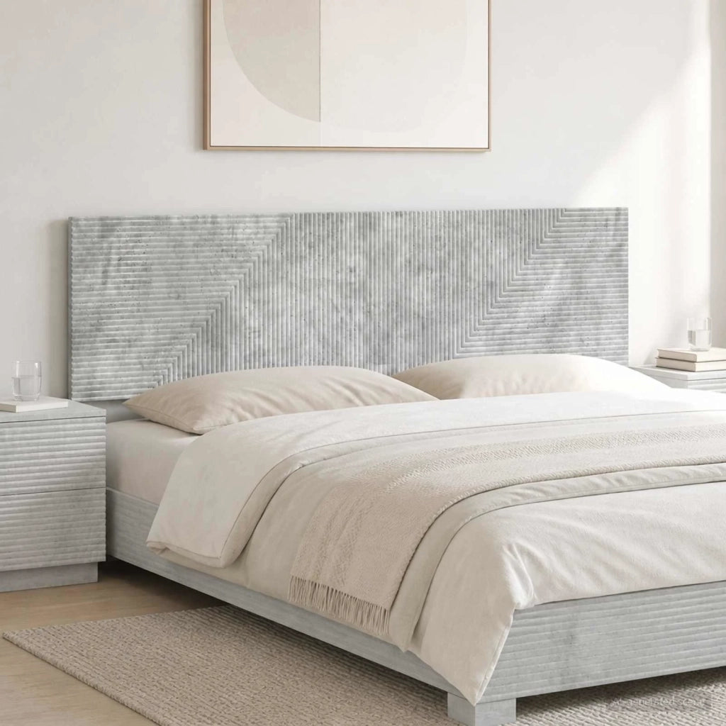 Testiera da Muro HAARLEM Grigio Cemento Legno ingegnerizzato 896928