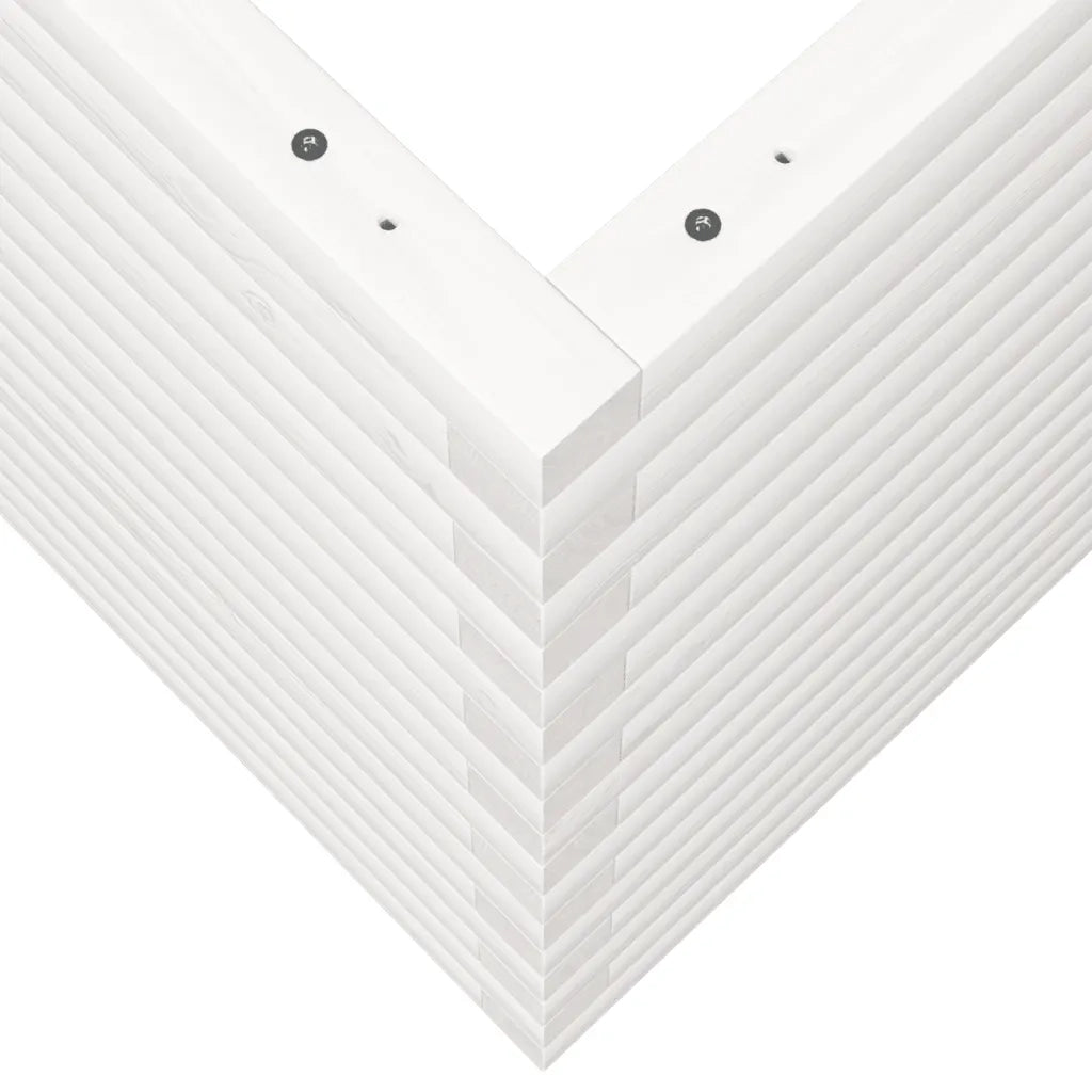 Fioriera da Giardino Bianca 70x70x68,5cm Legno Massello di Pino 3282475