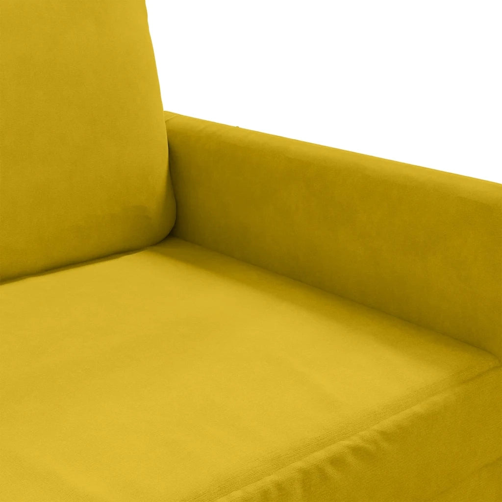 Divano a 2 Posti-Sofa 2 Posti giallo 120 cm in Velluto 162355