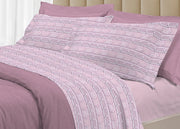 Completo Lenzuola Letto 100% Cotone Italy 3027 Disegno Henry - Piazza E Mezza - Rosa