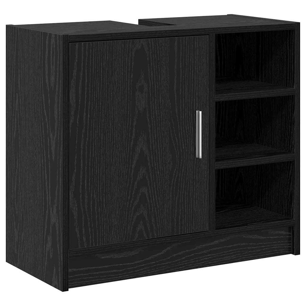 Mobile da Bagno Rovere Nero 63 x 29 x 55 cm Legno multistrato 869214