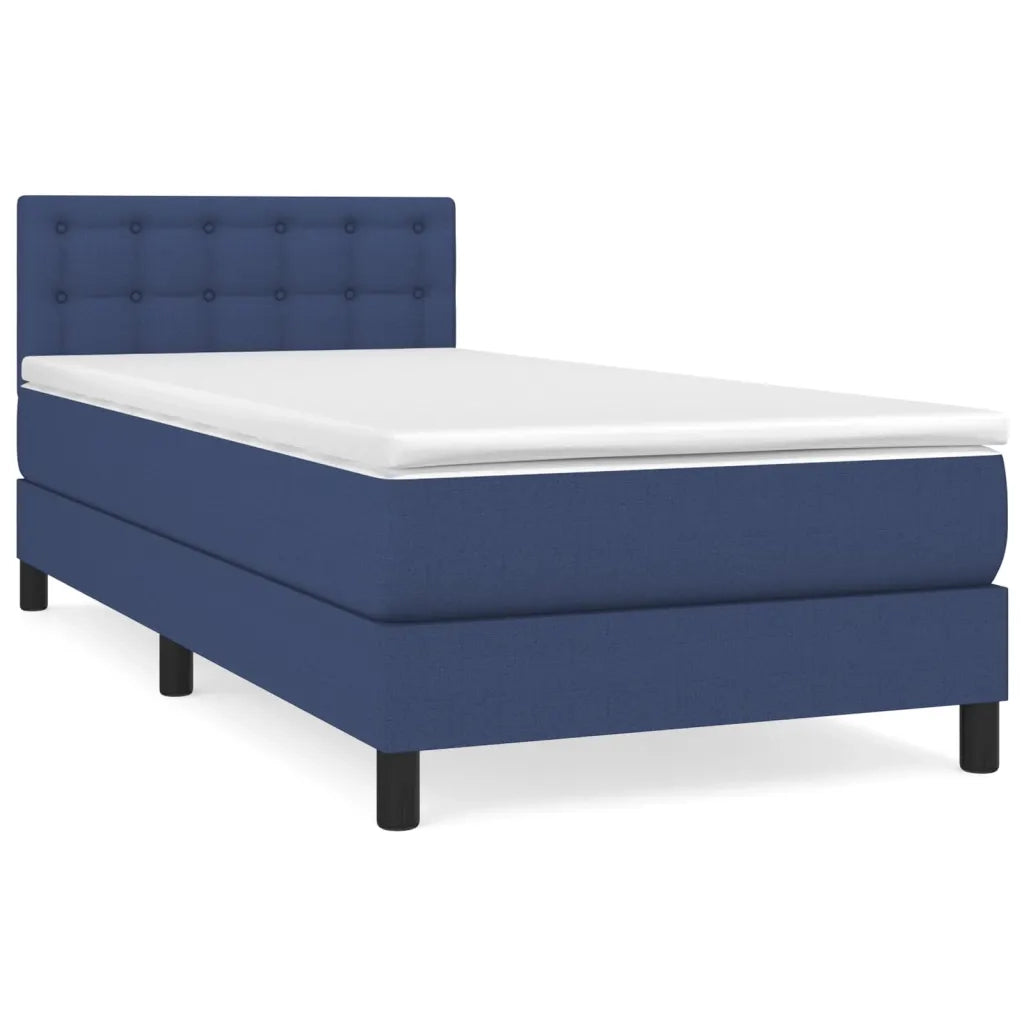 Giroletto a Molle con Materasso Blu 90x190 cm in Tessuto cod mxl 62801