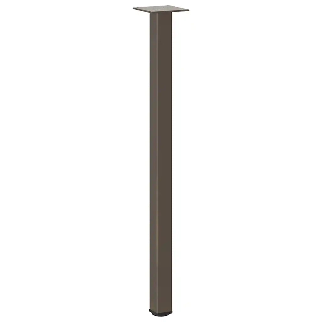 Gambe per tavolo consolle 4 pz in acciaio naturale 72-74 cm