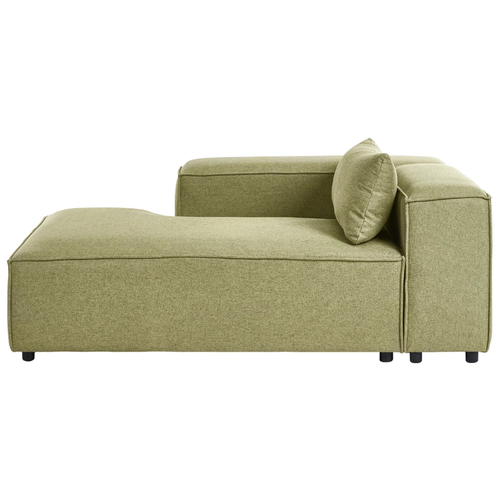 Chaise Lounge a destra Rivestimento in tessuto verde chiaro stile moderno