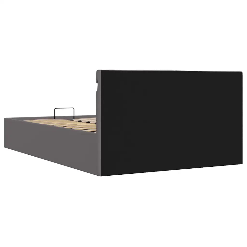 Giroletto Contenitore Idraulico LED Grigio Similpelle 140x200cm 285555