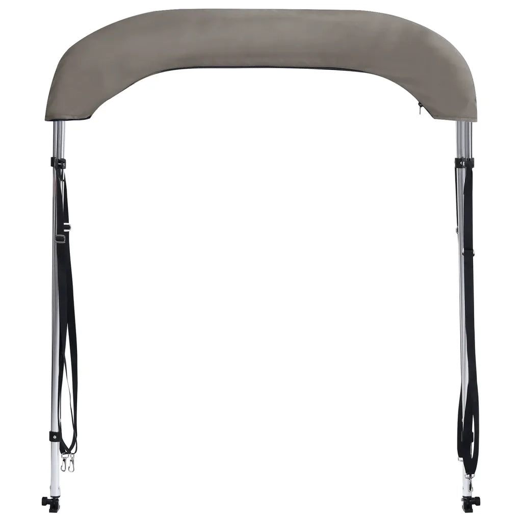 Bimini di Prua con Tendalino 2 Archi Grigio 180x150x110 cm 94794