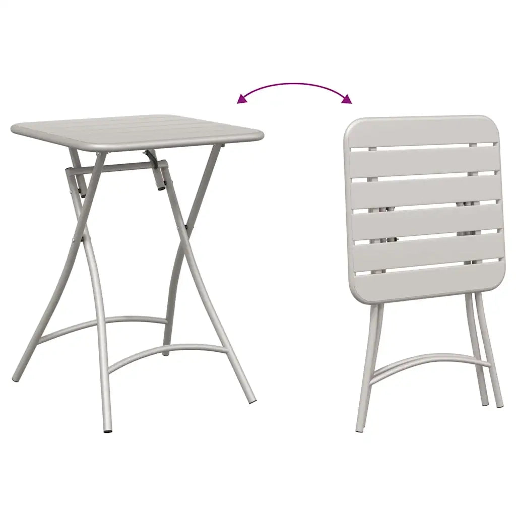 Set bistrot 3 pz | Set Salotto da Giardino Beige Acciaio
