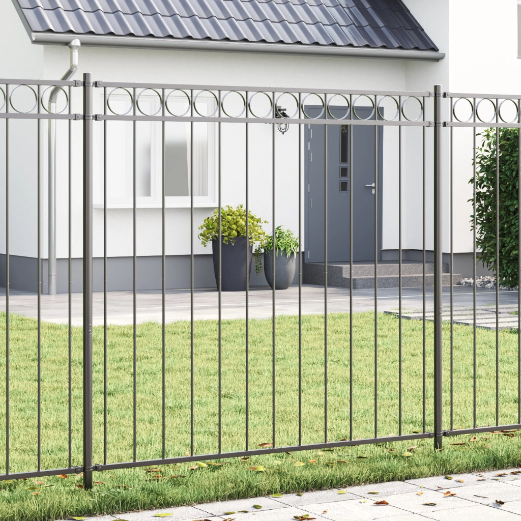 Recinzione da Giardino  Grigia 1,7x1,2 m in Acciaio