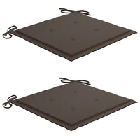 Sedie da Giardino 2 pz con Cuscini in Legno di Teak e Acciaio cod mxl 7955